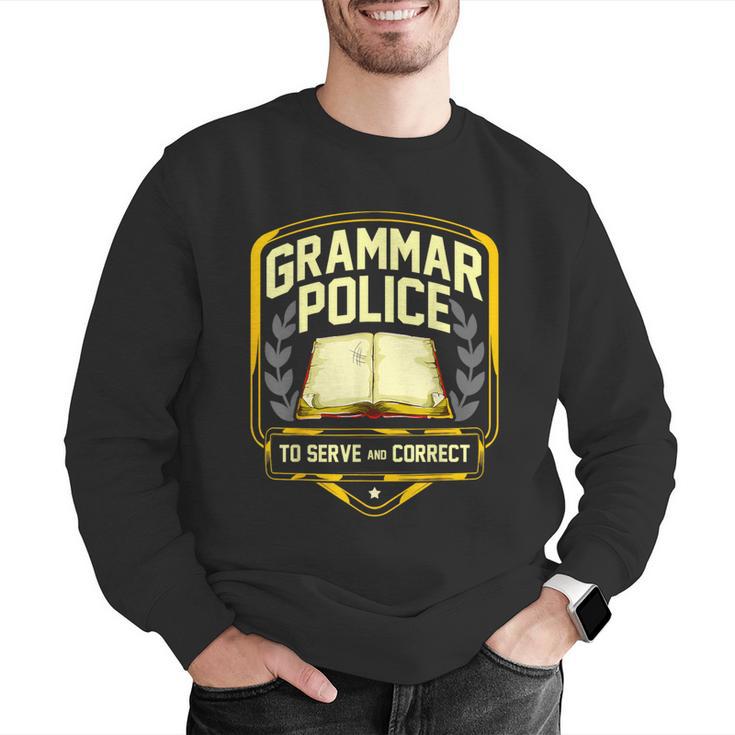 Grammar Police To Serve And Correct English Teacher Men Graphic Sweatshirt, English Teacher Sweatshirts, funny gift Grammar Police To Serve And Correct English Teacher Men Graphic Sweatshirt, English Teacher Sweatshirts, funny gift