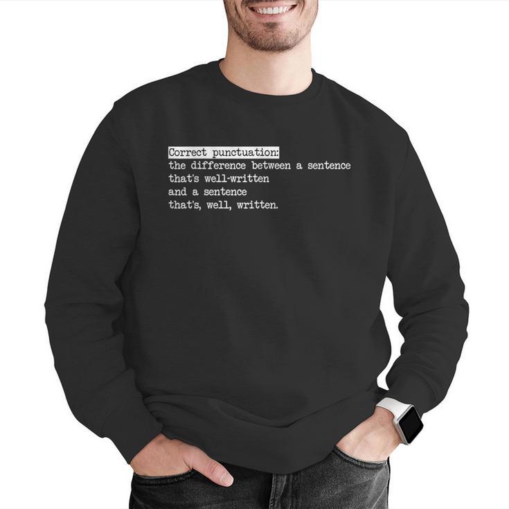 Grammar Teacher And Punny Punctuation Men Graphic Sweatshirt, funny gift Grammar Teacher And Punny Punctuation Men Graphic Sweatshirt, funny gift