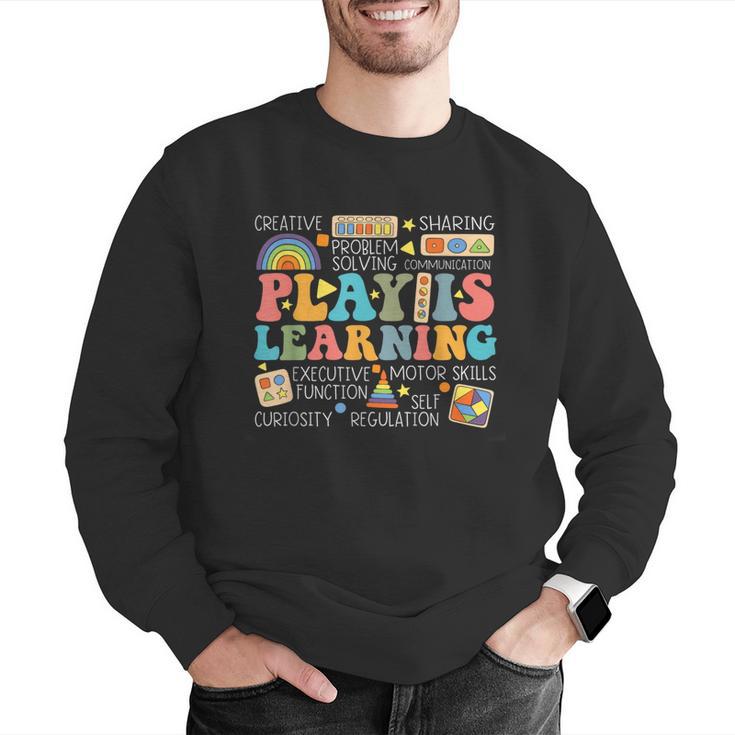 Groovy Play Is Learning Kindergarten Teacher Appreciation Men Graphic Sweatshirt, Groovy Teacher Sweatshirts, funny gift Groovy Play Is Learning Kindergarten Teacher Appreciation Men Graphic Sweatshirt, Groovy Teacher Sweatshirts, funny gift