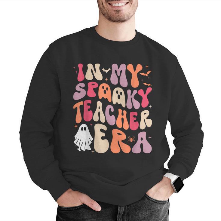 Groovy In My Spooky Teacher Era Halloween Party Boo Men Graphic Sweatshirt, Groovy Teacher Sweatshirts, funny gift