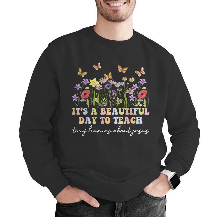 Groovy I Teach Tiny Humans About Jesus Christian Teacher Men Graphic Sweatshirt, Groovy Teacher Sweatshirts, funny gift Groovy I Teach Tiny Humans About Jesus Christian Teacher Men Graphic Sweatshirt, Groovy Teacher Sweatshirts, funny gift