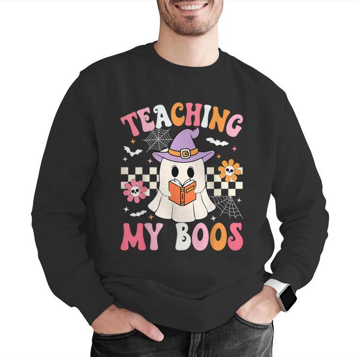 Groovy Teaching My Boos Teacher Ghost Halloween Teacher Men Graphic Sweatshirt, Groovy Teacher Sweatshirts, funny gift Groovy Teaching My Boos Teacher Ghost Halloween Teacher Men Graphic Sweatshirt, Groovy Teacher Sweatshirts, funny gift