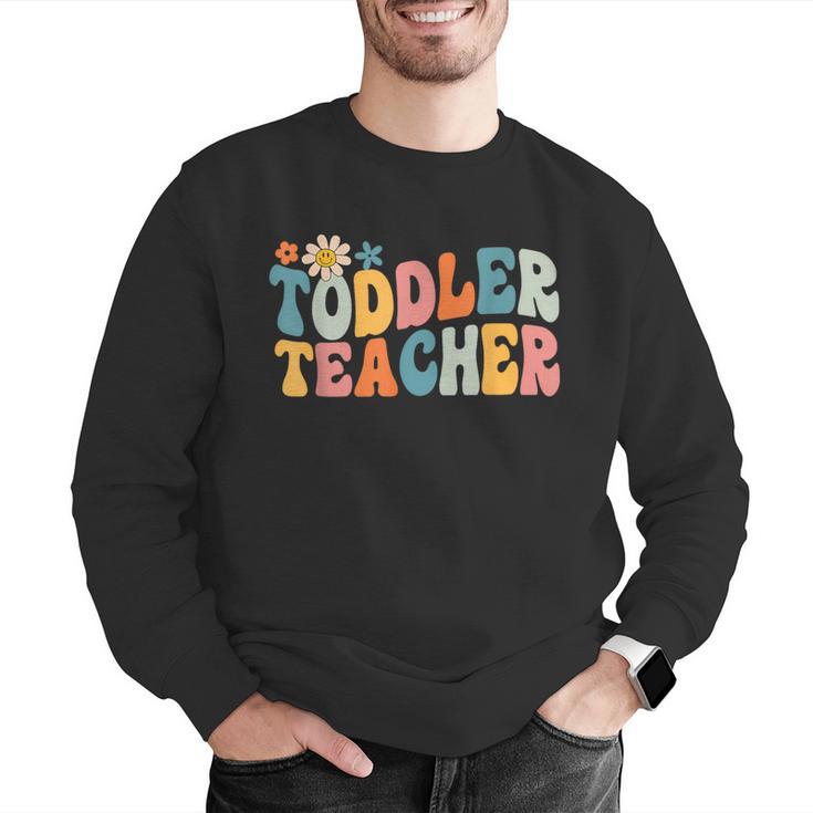 Groovy Toddler Teacher Appreciation Back To School Men Graphic Sweatshirt, Groovy Teacher Sweatshirts, funny gift