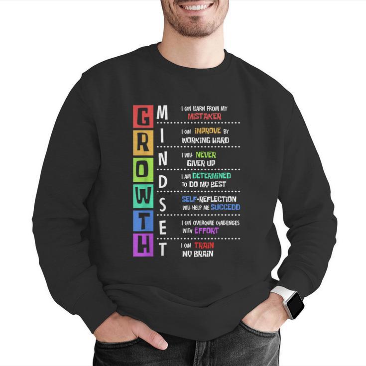 Growth Mindset Positive Motivational Classroom Teacher Learn Men Graphic Sweatshirt, funny gift Growth Mindset Positive Motivational Classroom Teacher Learn Men Graphic Sweatshirt, funny gift