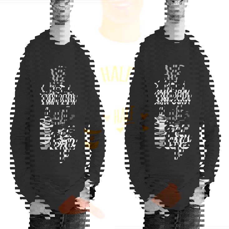 Half Coffee Half English Teacher English Teacher Men Women Men Graphic Sweatshirt, English Teacher Sweatshirts, funny gift