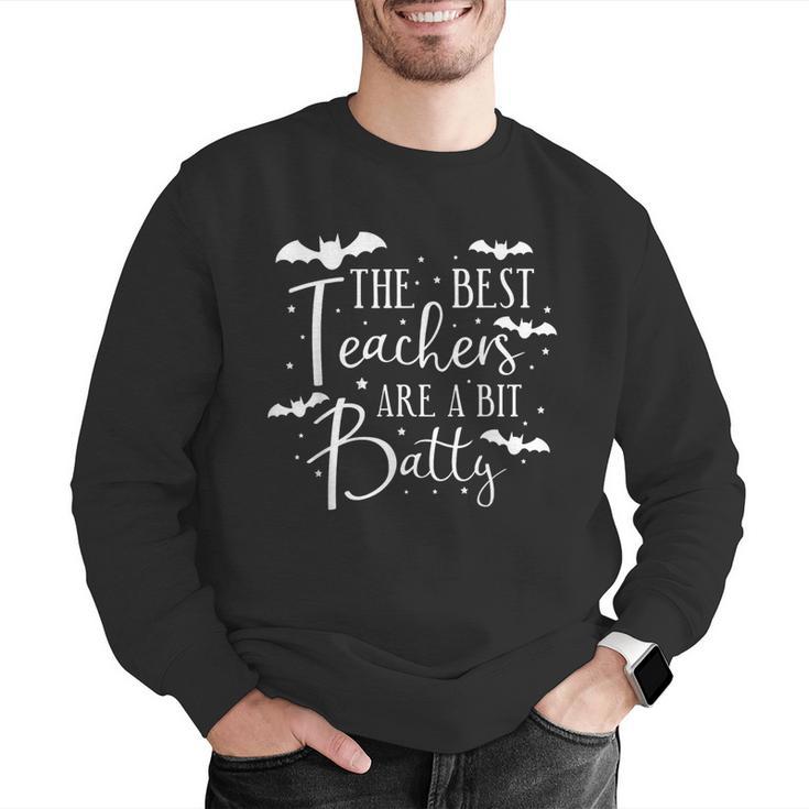 Halloween Best Teachers Are A Bit Batty Spooky Bats Men Graphic Sweatshirt, funny gift