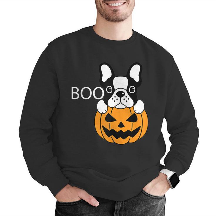 The Halloween Boston Terrier Men Graphic Sweatshirt, Boston Terrier Halloween Sweatshirts, funny gift
