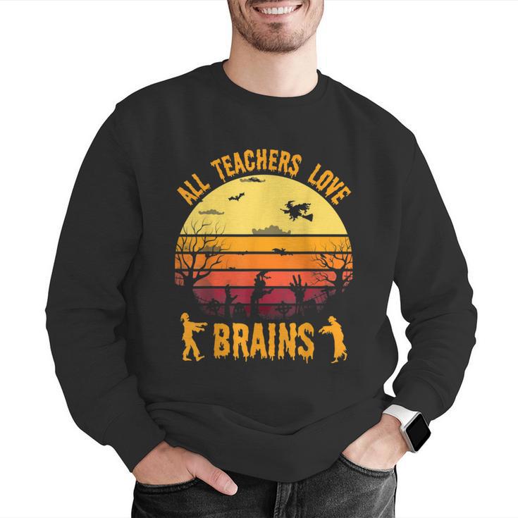 Halloween Costume Teacher Love Brains Zombie Men Graphic Sweatshirt, funny gift Halloween Costume Teacher Love Brains Zombie Men Graphic Sweatshirt, funny gift