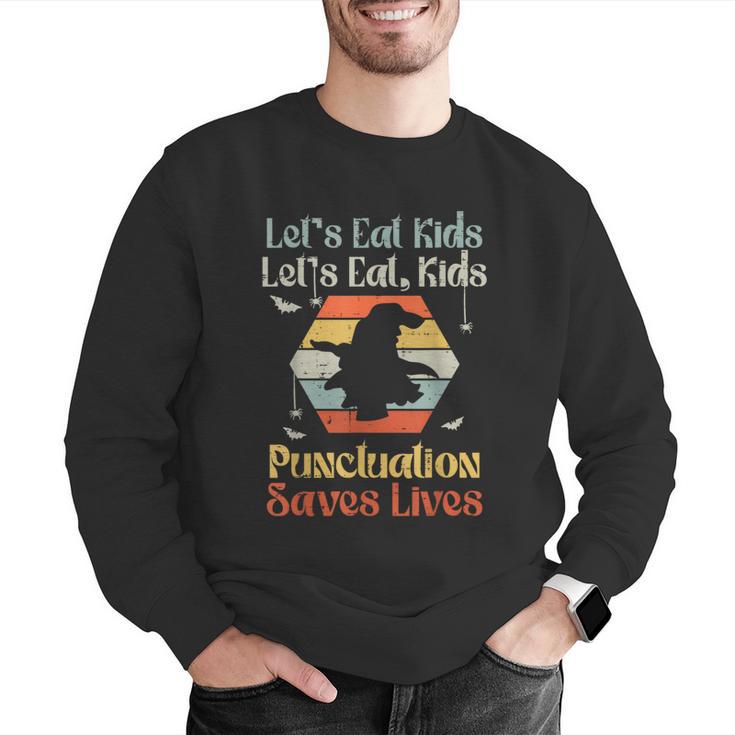 Halloween Lets Eat Kids English Teacher Costume Women Men Graphic Sweatshirt, English Teacher Sweatshirts, funny gift