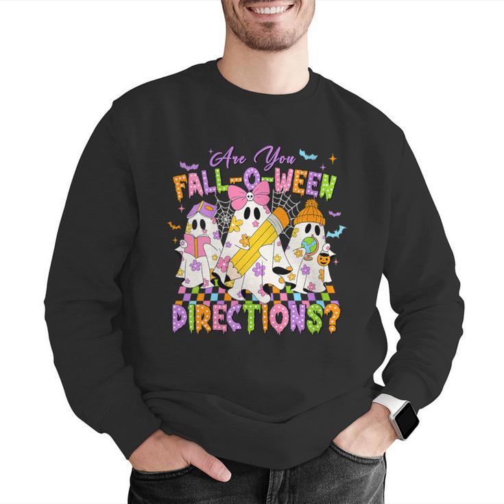 Halloween Floral Ghost Teacher Are You Falloween Directions Men Graphic Sweatshirt, funny gift Halloween Floral Ghost Teacher Are You Falloween Directions Men Graphic Sweatshirt, funny gift