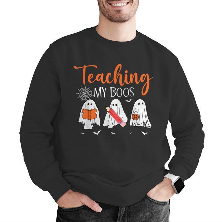 Halloween Ghost Teachers Teaching My Boos Costume Women Men Men Graphic Sweatshirt, funny gift