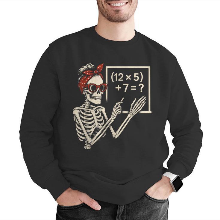 Halloween Math Teacher Skeleton Six Seven Meme Brainrot Men Graphic Sweatshirt, funny gift Halloween Math Teacher Skeleton Six Seven Meme Brainrot Men Graphic Sweatshirt, funny gift