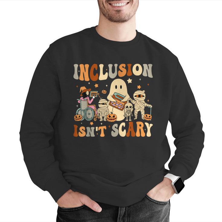 Halloween SLP Sped Teacher Groovy Inclusion Isn't Scary Men Graphic Sweatshirt, Groovy Teacher Sweatshirts, funny gift Halloween SLP Sped Teacher Groovy Inclusion Isn't Scary Men Graphic Sweatshirt, Groovy Teacher Sweatshirts, funny gift