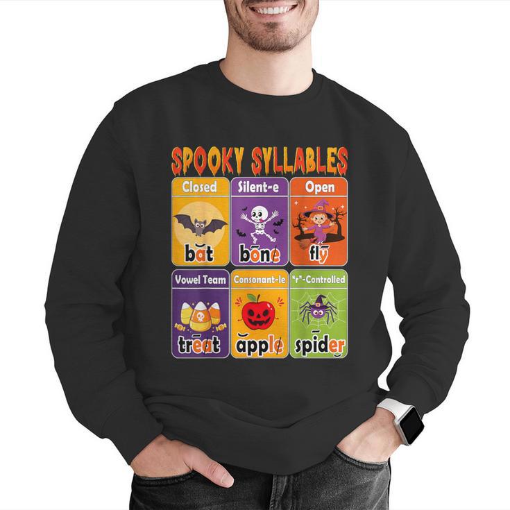 Halloween Spooky Syllable Types Teacher Educational Men Graphic Sweatshirt, funny gift Halloween Spooky Syllable Types Teacher Educational Men Graphic Sweatshirt, funny gift