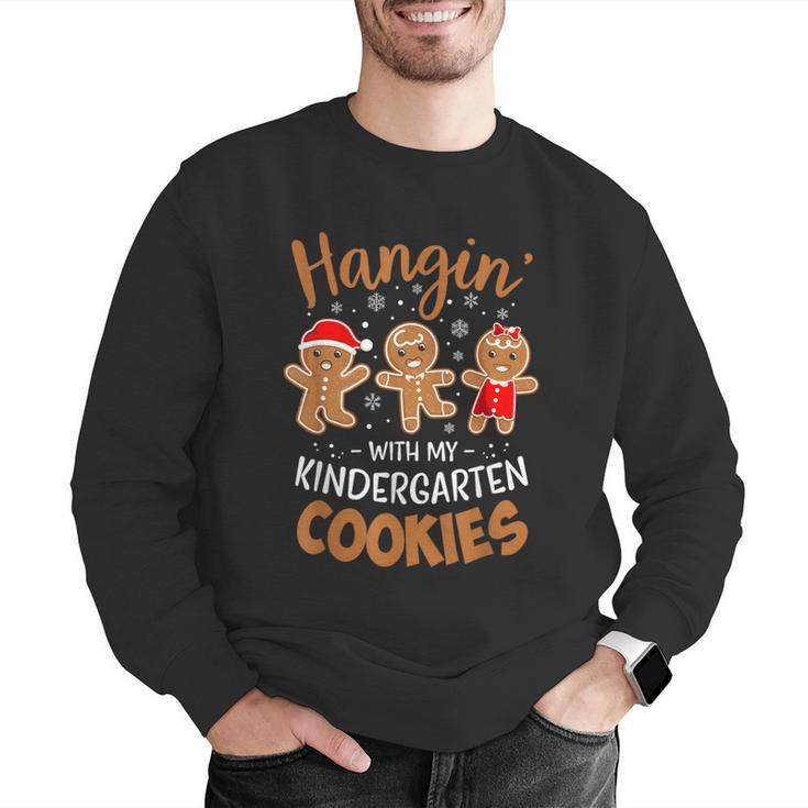 Hangin My Kindergarten Cookie Gingerbread Christmas Teacher For Men Women Kids Men Graphic Sweatshirt, funny gift