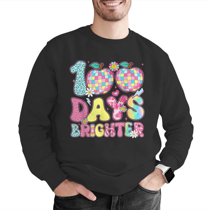 Happy 100th Day Of School 100 Days Brighter Teachers Kids Men Graphic Sweatshirt, funny gift Happy 100th Day Of School 100 Days Brighter Teachers Kids Men Graphic Sweatshirt, funny gift