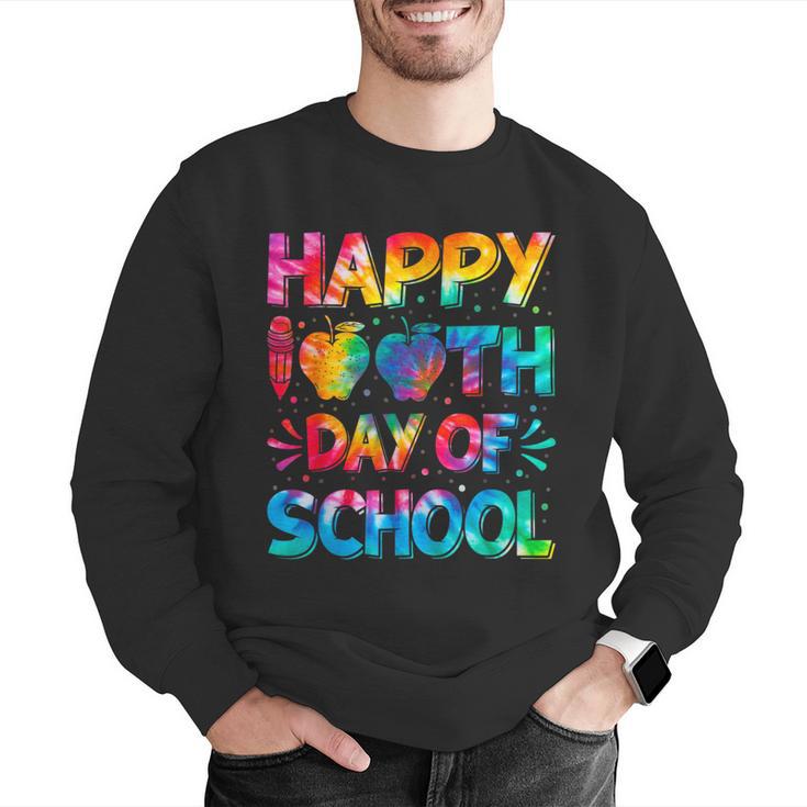 Happy 100th Day Of School Teacher Student 100 Days Tie Dye Men Women Kids Men Graphic Sweatshirt, funny gift