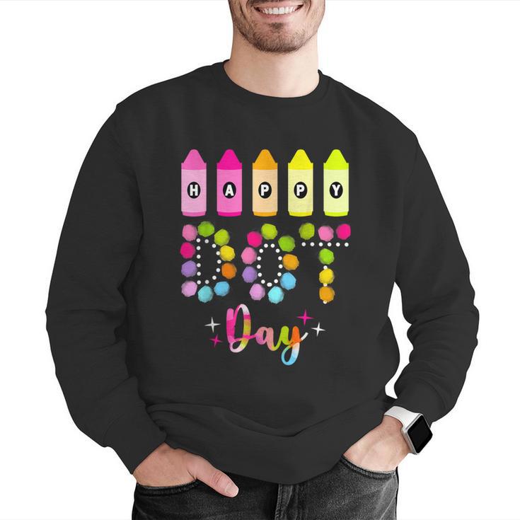 Happy Dot Day 2025 Teacher Kids Girls Colorful Polka Dot Day Men Graphic Sweatshirt, funny gift