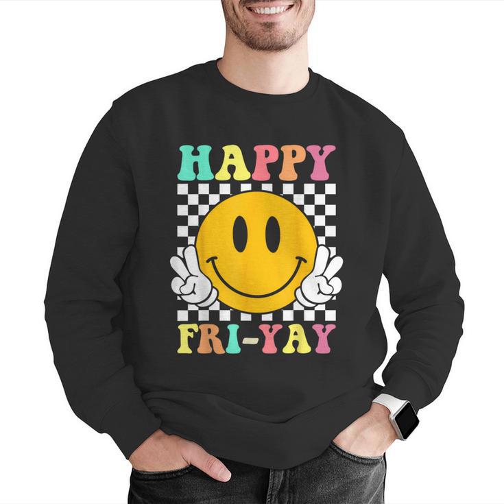 Happy Fri-Yay Teacher Friday Weekend School Men Graphic Sweatshirt, funny gift