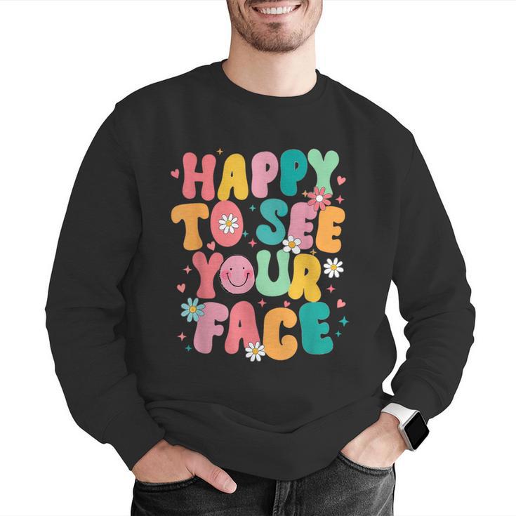 Happy To See Your Face Teacher Disco Ball Back To School Men Graphic Sweatshirt, funny gift Happy To See Your Face Teacher Disco Ball Back To School Men Graphic Sweatshirt, funny gift