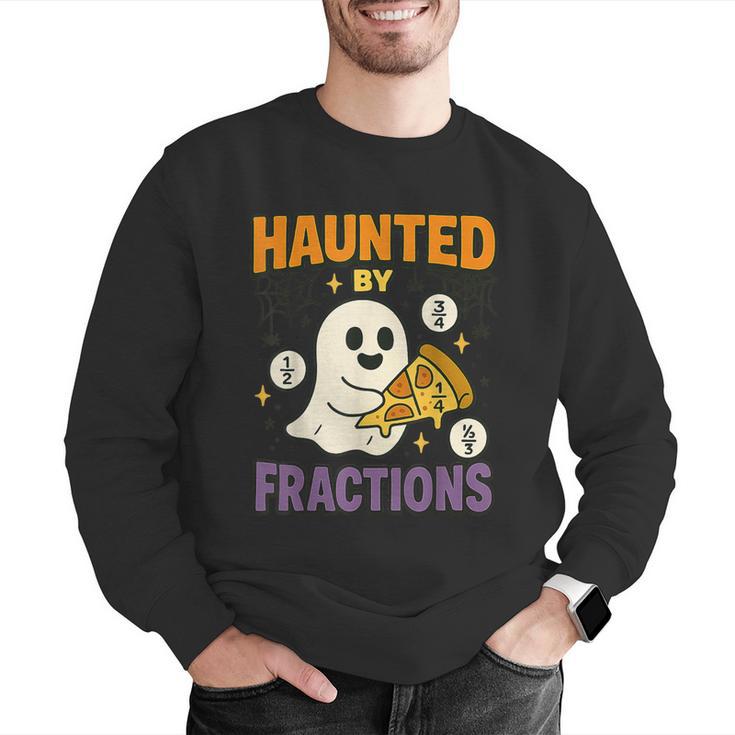Haunted By Fractions Math Halloween Teacher Men Graphic Sweatshirt, funny gift