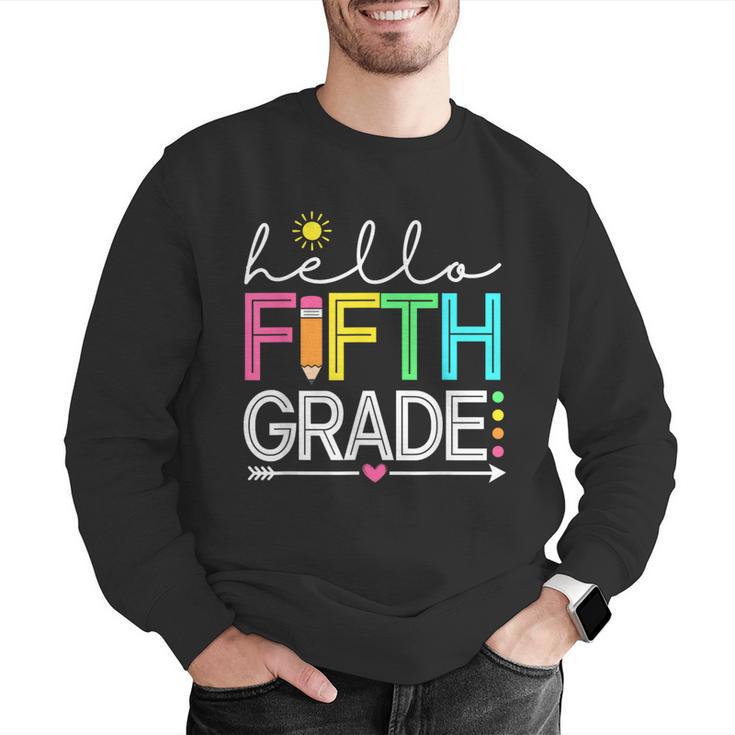 Hello Fifth Grade Teacher Student 5th Grade Back To School Men Graphic Sweatshirt, funny gift