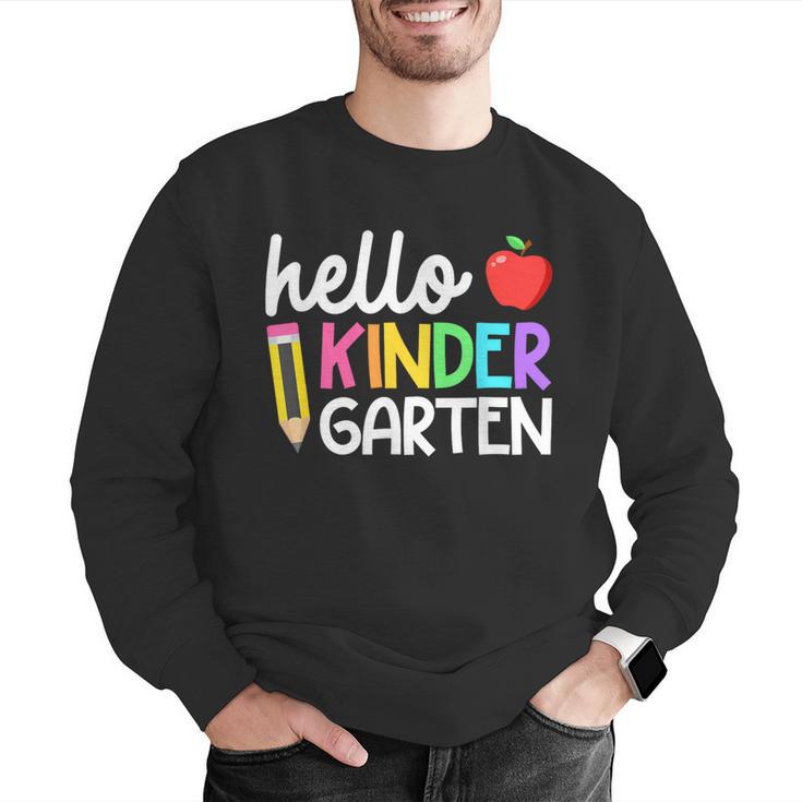 Hello Kindergarten Team Kinder Back To School Teacher Kids Men Graphic Sweatshirt, funny gift Hello Kindergarten Team Kinder Back To School Teacher Kids Men Graphic Sweatshirt, funny gift