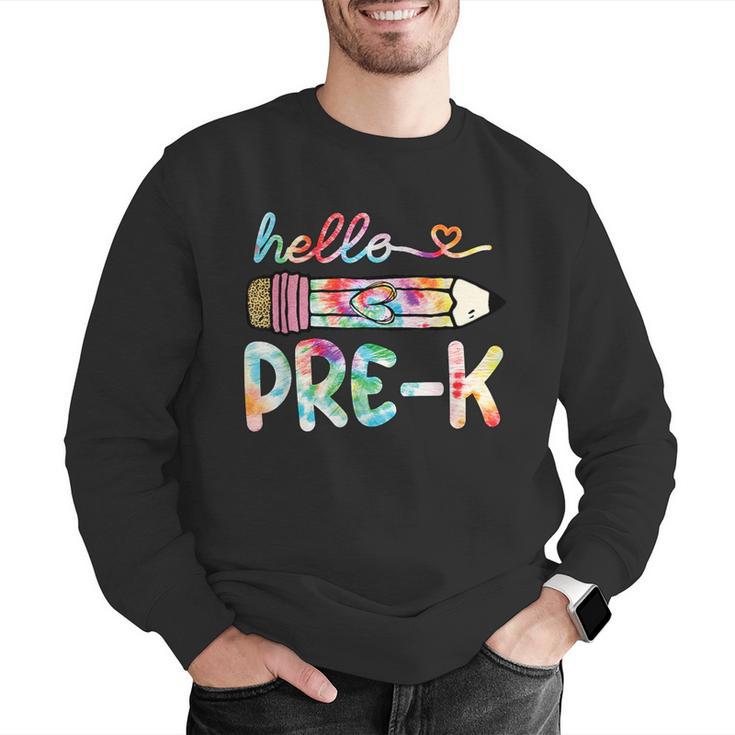Hello Pre-K Pencil Teacher Student Tie Dye Men Graphic Sweatshirt, funny gift Hello Pre-K Pencil Teacher Student Tie Dye Men Graphic Sweatshirt, funny gift