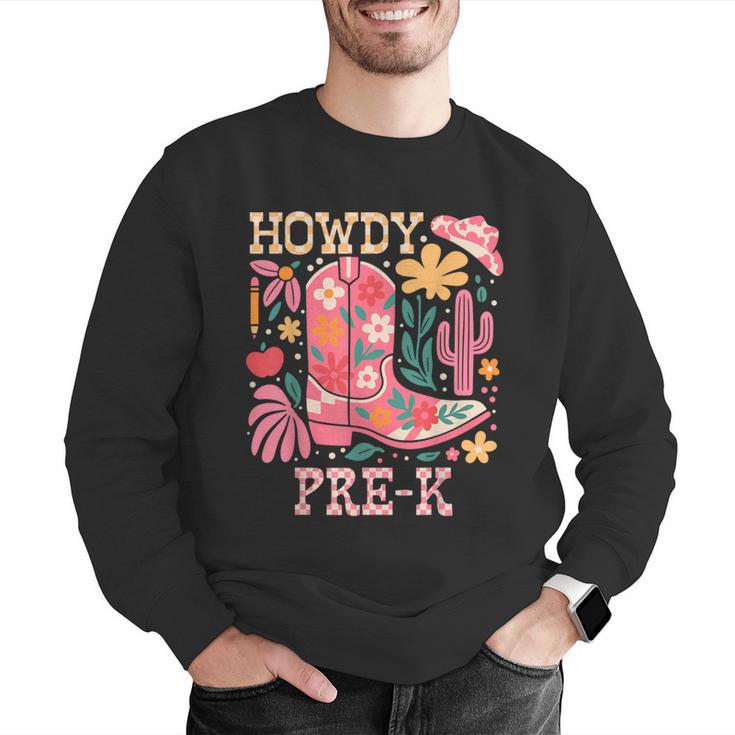 Howdy Pre-K Cowgirls Teacher Back To School Men Graphic Sweatshirt, funny gift Howdy Pre-K Cowgirls Teacher Back To School Men Graphic Sweatshirt, funny gift
