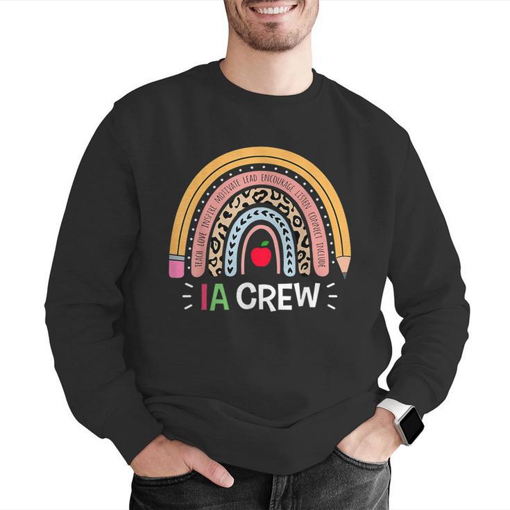 IA Crew Instructional Assistant Rainbow Teachers Aide Men Graphic Sweatshirt, funny gift
