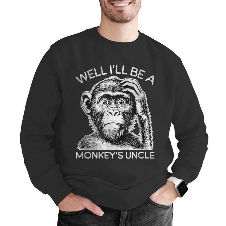 Well I'Ll Be a Monkey's Uncle Teacher And Student Men Graphic Sweatshirt, funny gift
