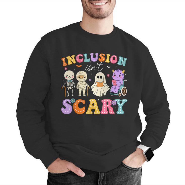Inclusion Isn't Scary Ghost Halloween SLP Sped Teacher Men Graphic Sweatshirt, funny gift Inclusion Isn't Scary Ghost Halloween SLP Sped Teacher Men Graphic Sweatshirt, funny gift