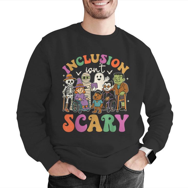 Inclusion Isnt Scary Halloween Skeleton Ghost Sped Teacher Men Graphic Sweatshirt, funny gift Inclusion Isnt Scary Halloween Skeleton Ghost Sped Teacher Men Graphic Sweatshirt, funny gift