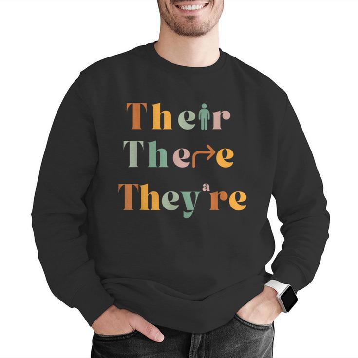 Their There They'Re English Teacher Gramma Police Joke Men Graphic Sweatshirt, English Teacher Sweatshirts, funny gift Their There They'Re English Teacher Gramma Police Joke Men Graphic Sweatshirt, English Teacher Sweatshirts, funny gift