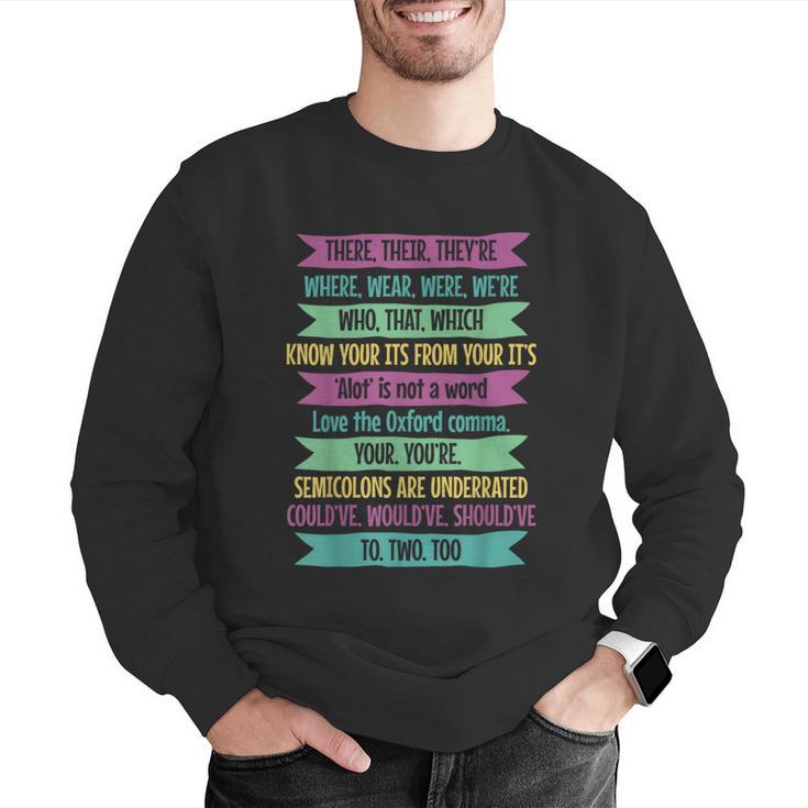Their There And They'Re English Teacher Men Women Men Graphic Sweatshirt, English Teacher Sweatshirts, funny gift