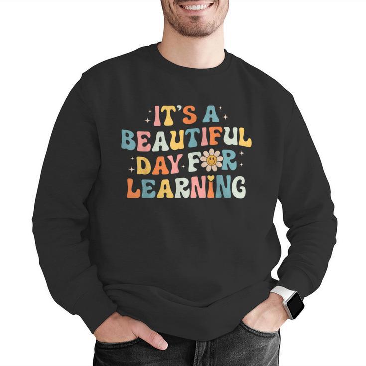 It's Beautiful Day For Learning Retro Teacher Women Men Men Graphic Sweatshirt, funny gift It's Beautiful Day For Learning Retro Teacher Women Men Men Graphic Sweatshirt, funny gift