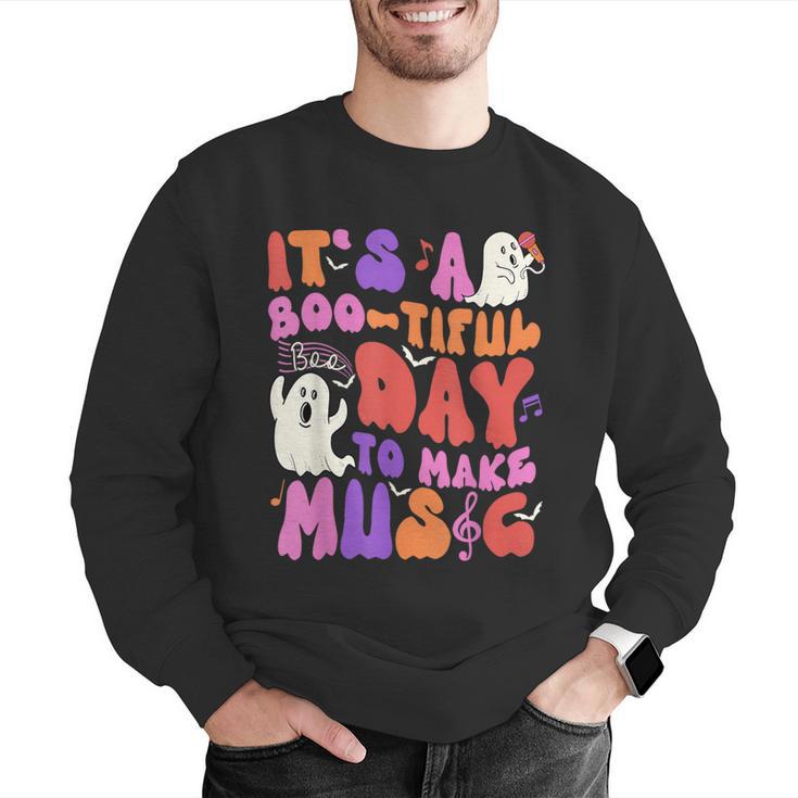 It's a Bootiful Day To Make Music Halloween Music Teacher Men Graphic Sweatshirt, funny gift