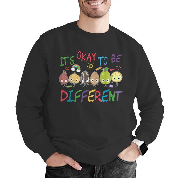 It's Ok To Be Different Apple Teacher Autism Awareness Men Graphic Sweatshirt, funny gift It's Ok To Be Different Apple Teacher Autism Awareness Men Graphic Sweatshirt, funny gift