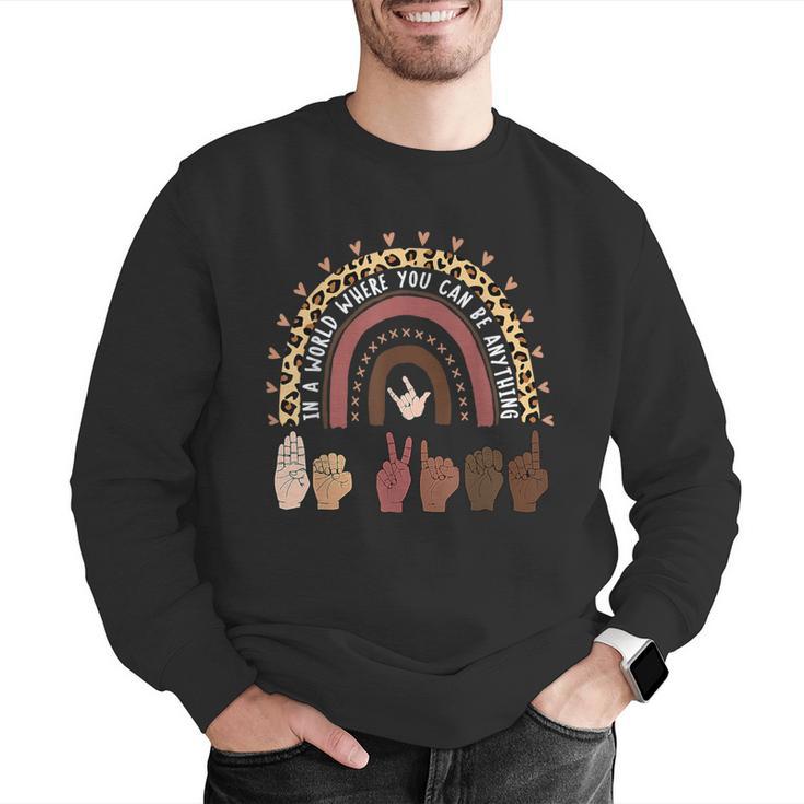 Be Kind Hand-Talking Teacher Artist ASL Men Graphic Sweatshirt, funny gift Be Kind Hand-Talking Teacher Artist ASL Men Graphic Sweatshirt, funny gift