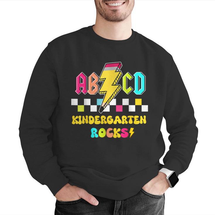 Kindergarten ABCD Rocks Teacher Student Back To School Men Graphic Sweatshirt, funny gift
