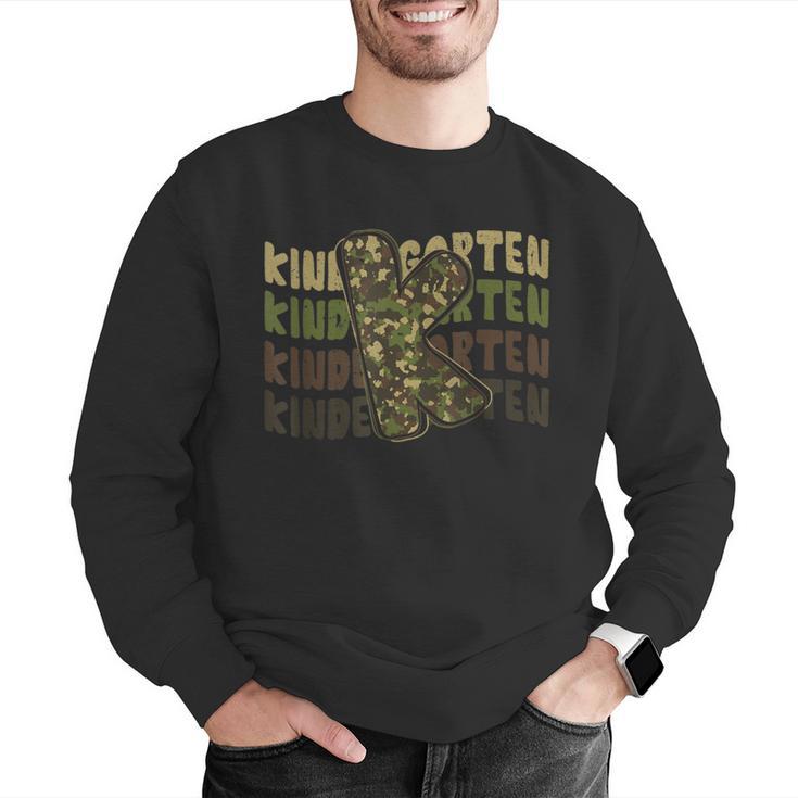Kindergarten Camo Camouflage Boy Teacher Back To School Men Graphic Sweatshirt, funny gift Kindergarten Camo Camouflage Boy Teacher Back To School Men Graphic Sweatshirt, funny gift