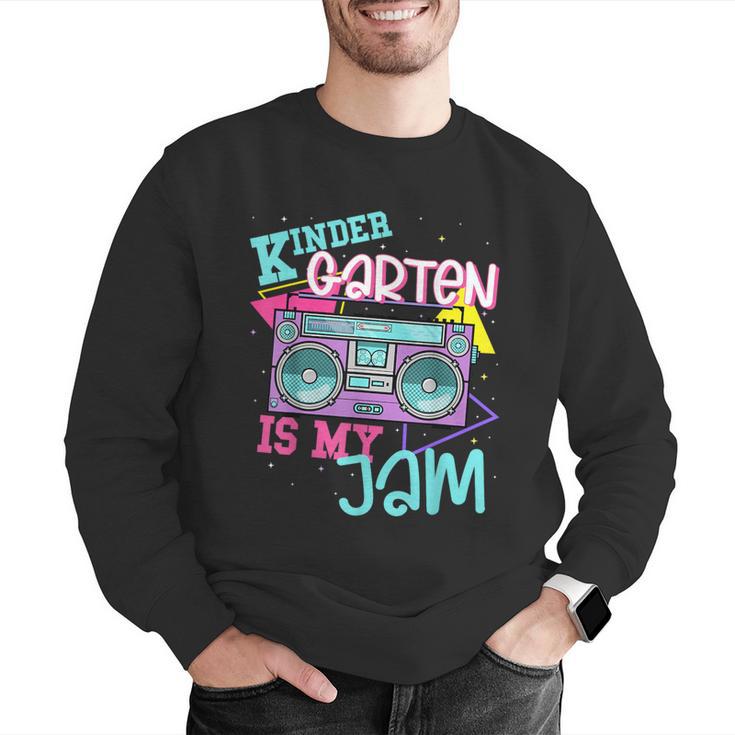 Kindergarten Is My Jam Cute Teacher Shirt 80's 90's Styl Men Graphic Sweatshirt, funny gift
