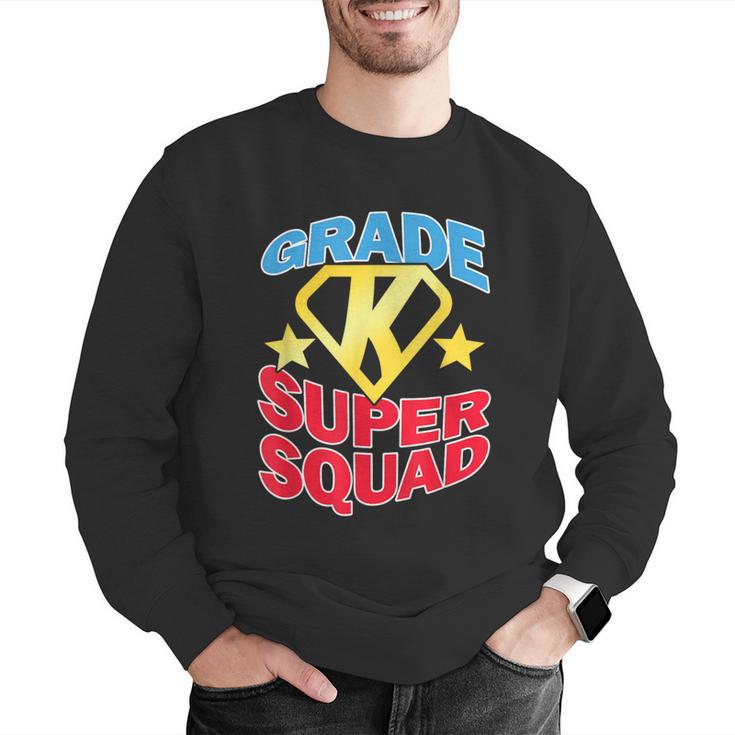 Kindergarten Super Squad Superhero Teacher Team Men Women Girls Kids Men Graphic Sweatshirt, Super Teacher Sweatshirts, funny gift