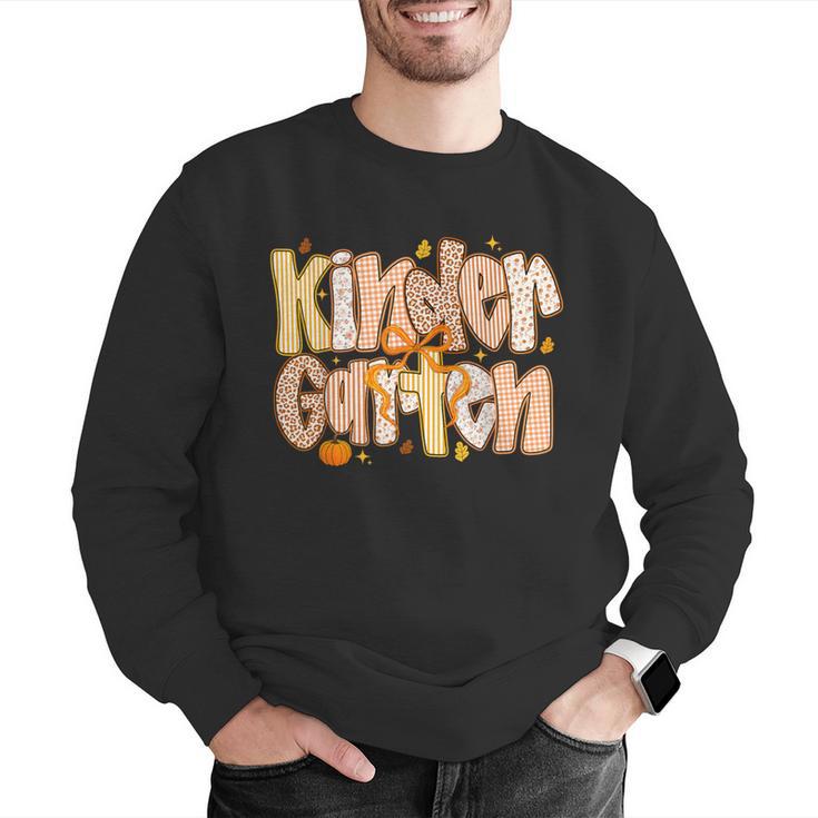 Kindergarten Teacher Fall Pumpkin Autumn Cute Men Graphic Sweatshirt, funny gift Kindergarten Teacher Fall Pumpkin Autumn Cute Men Graphic Sweatshirt, funny gift