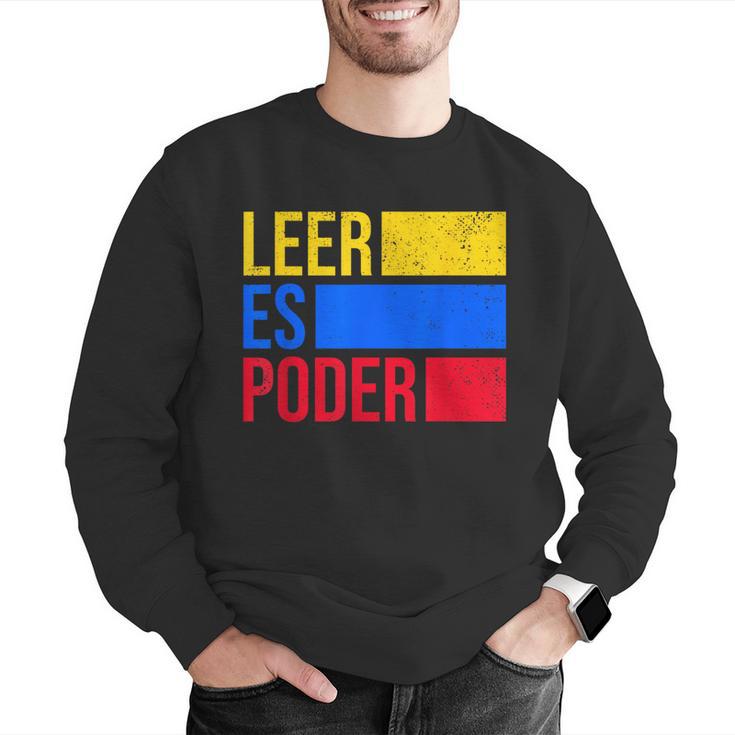 Leer Es Poder Colombian Spanish Teacher Maestra Colombia Men Graphic Sweatshirt, funny gift Leer Es Poder Colombian Spanish Teacher Maestra Colombia Men Graphic Sweatshirt, funny gift