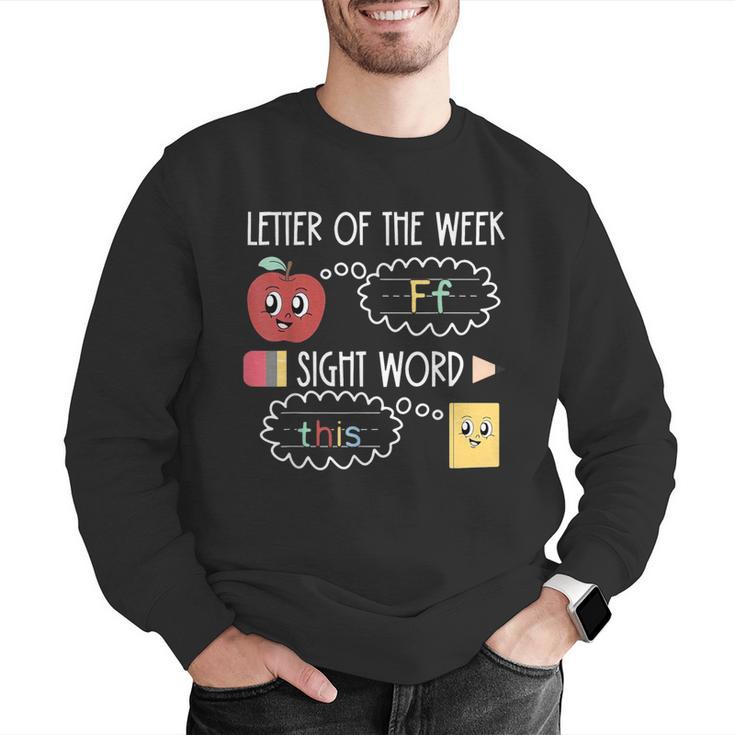 Letter Of The Week Ff Sight Word Teacher Squad Men Graphic Sweatshirt, funny gift