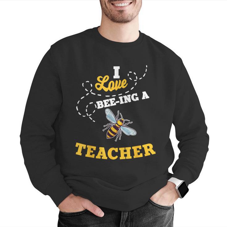 I Love Bee-Ing A Teacher Honey Bee Job Profession Men Graphic Sweatshirt, funny gift