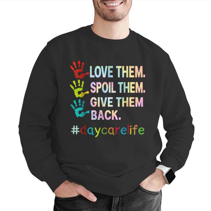 Love Daycare Provider Childcare Teacher Tie Dye Men Graphic Sweatshirt, funny gift