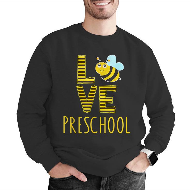 Love Preschool Back To School Yellow Bee Preschool Teacher For Men Women Girls Kids Men Graphic Sweatshirt, funny gift