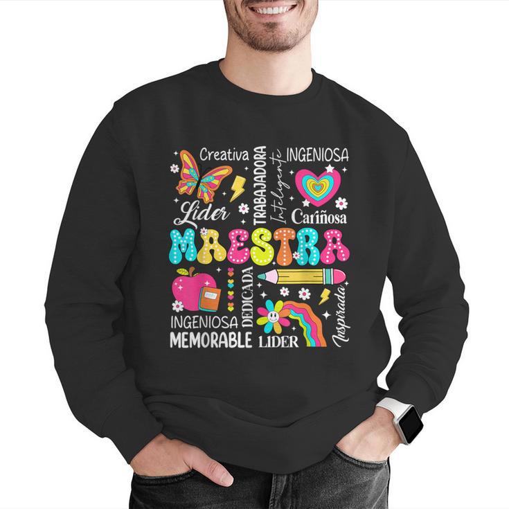 Maestra Spanish Teacher Back To School Maestra De Espanol Men Graphic Sweatshirt, funny gift Maestra Spanish Teacher Back To School Maestra De Espanol Men Graphic Sweatshirt, funny gift